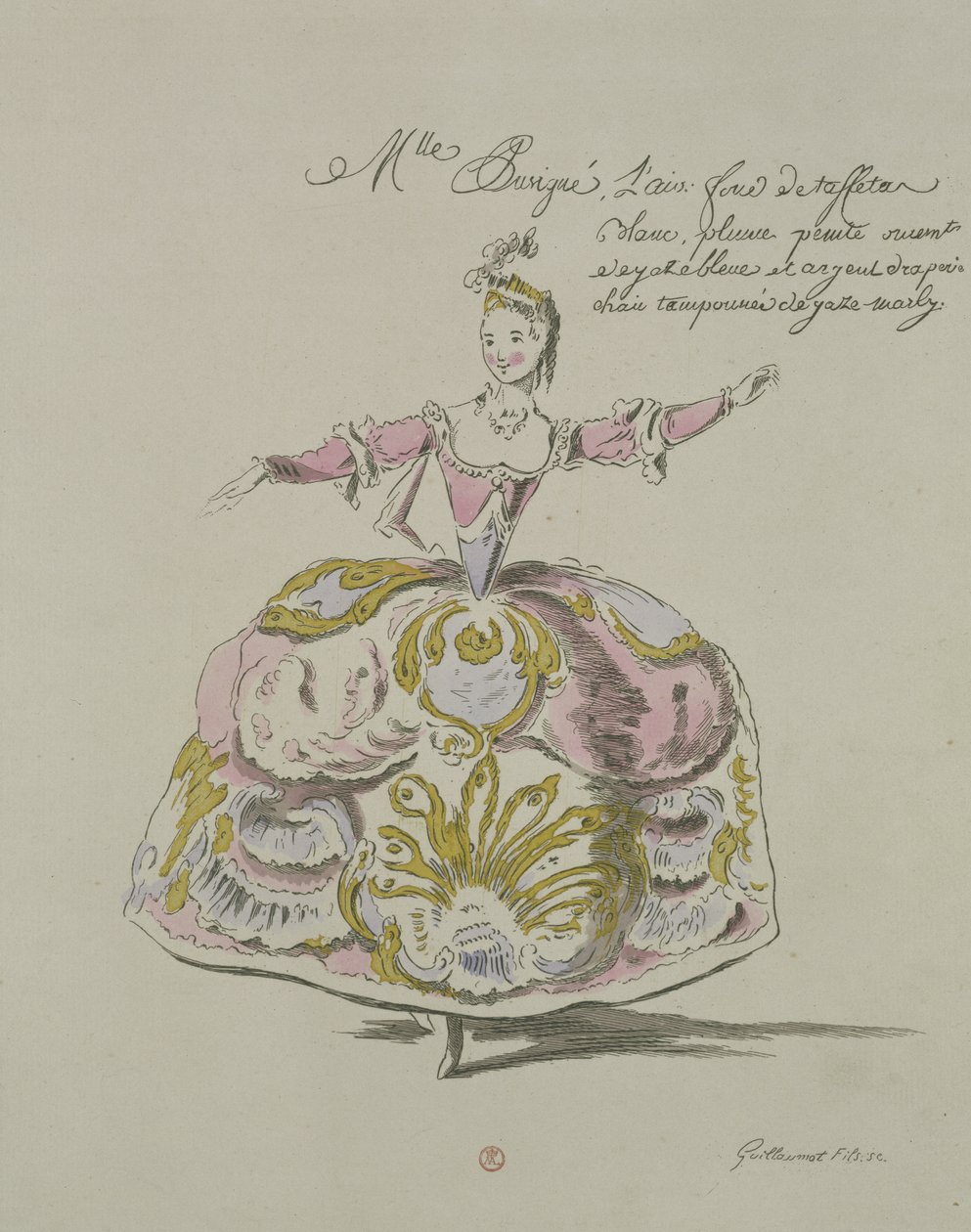 Miss Puvigne as Air, in Zoroastre, a Libretto by Cahusac, Composed by Jean-Philippe Rameau, Facsimile by A. Guillaumot Fils, 1749 by French School