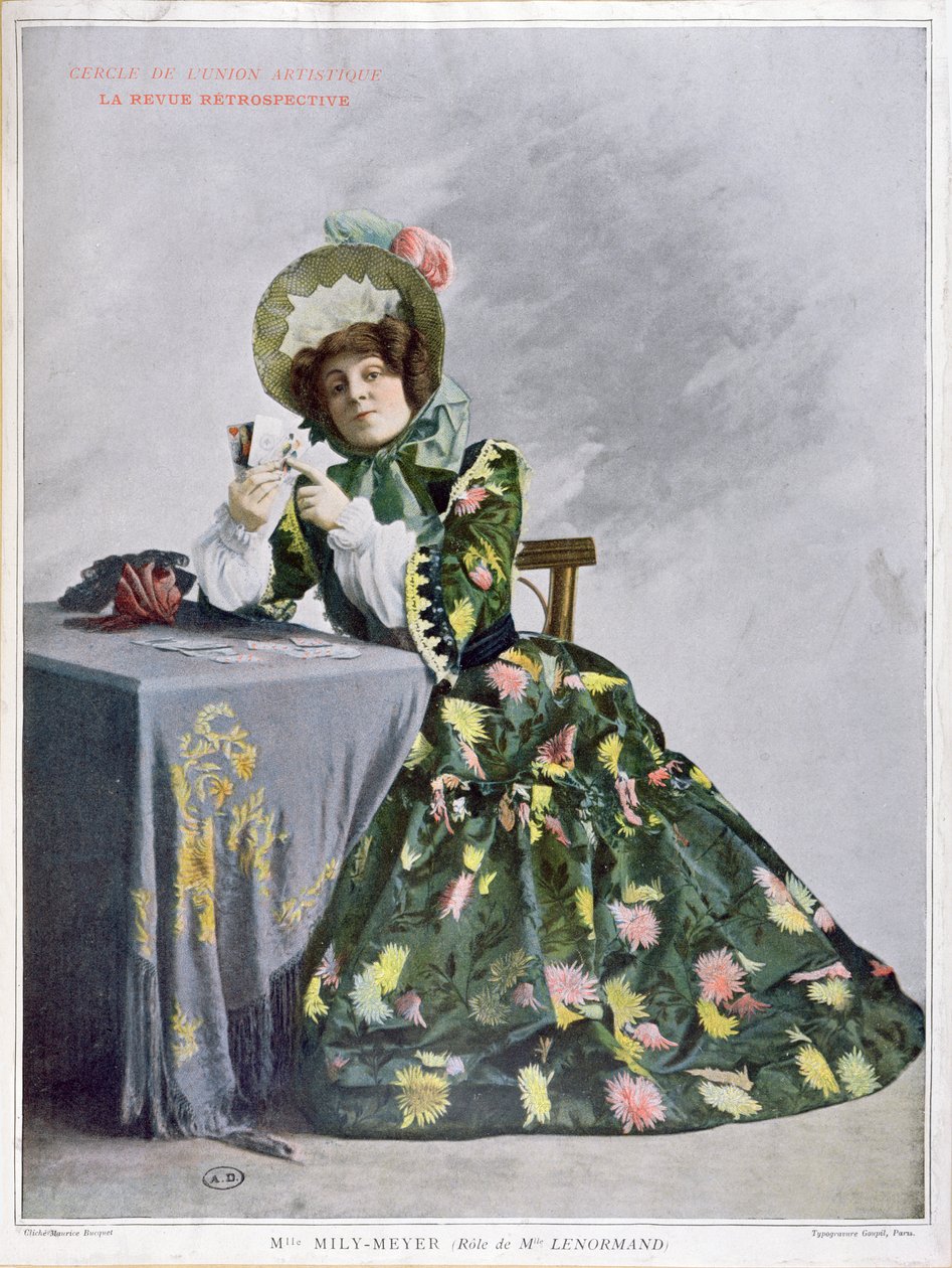 Mlle Mily-Meyer in the role of Mlle Le Normand, 1899 by French School