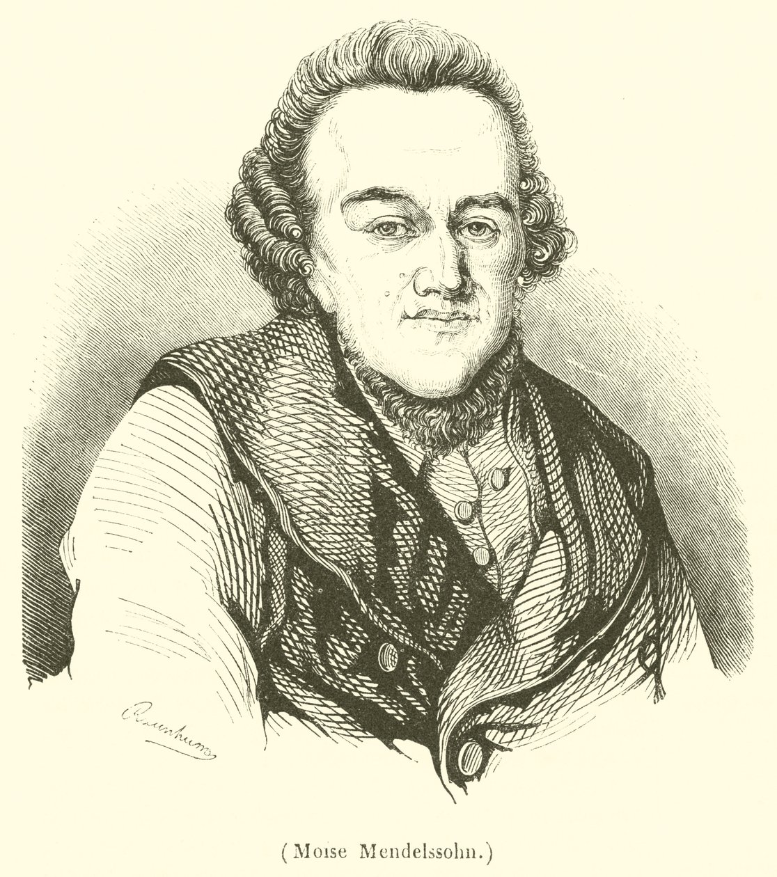 Moses Mendelssohn by French School