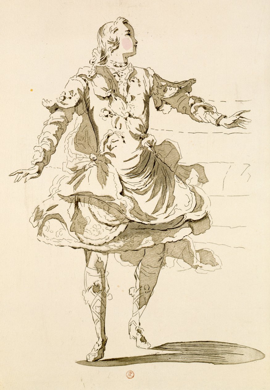 Monsieur Jeliotte as Pigmalion, in Pigmalion, a Libretto by Lamotte, Composed by Jean-Philippe Rameau, 1748 by French School