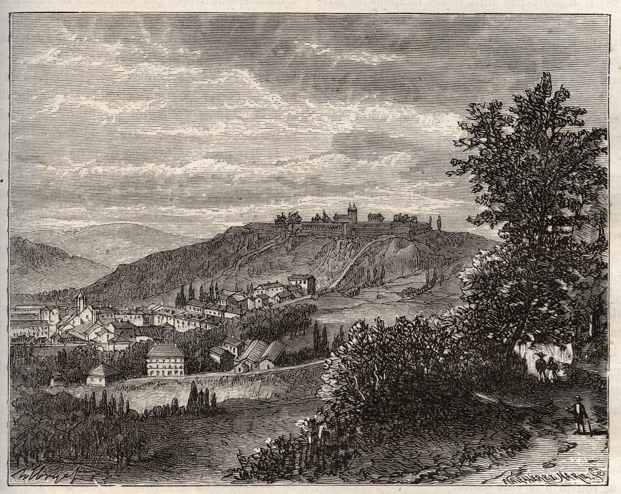 Montmedy - Meuse, in region Lorraine - engraving in La France illustree: geography, history, statistical administration by V.A. Malt-Brown. 1884 by French School