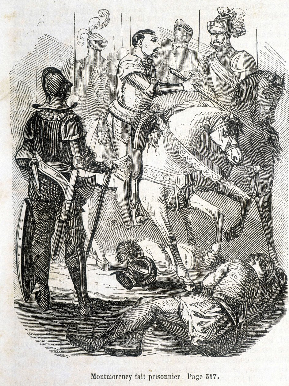 Montmorency made prisoner at Pavie (1525) - in Histoire de France by L.-P. Anquetil by French School