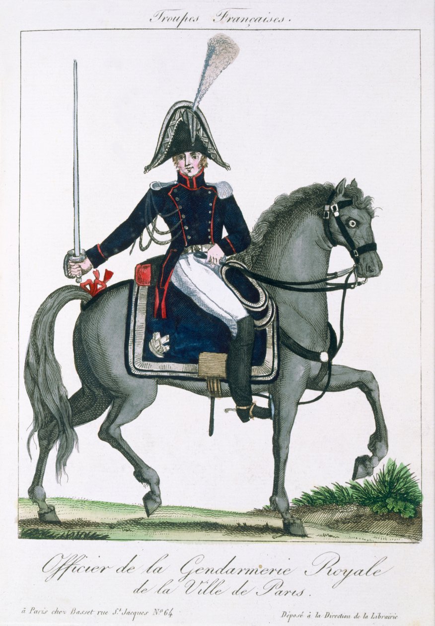 Mounted Officer of the Royal Gendarmerie of Paris, c.1790 by French School