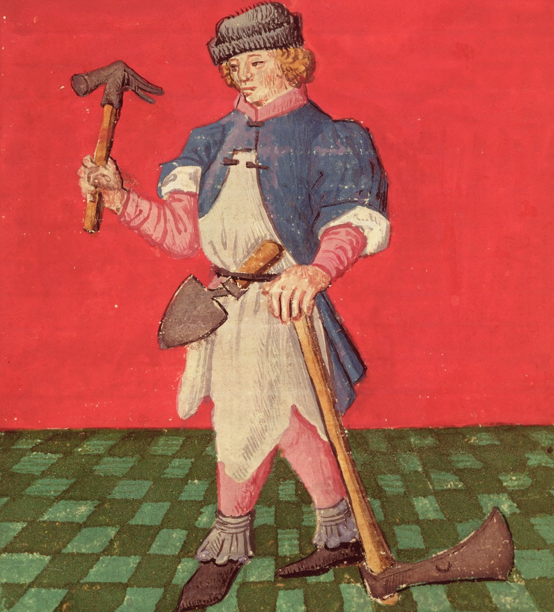 The Blacksmith, from Le Livre des Echecs Moralises by Jacques de Cessoles by French School