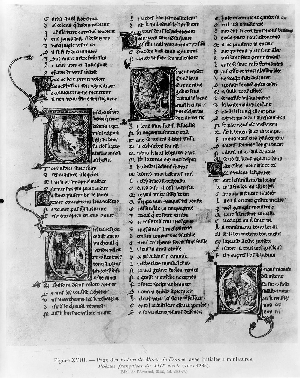 Fables by Marie de France (fl.12th Century), from an Anthology of French Poems, c.1280-90 by French School