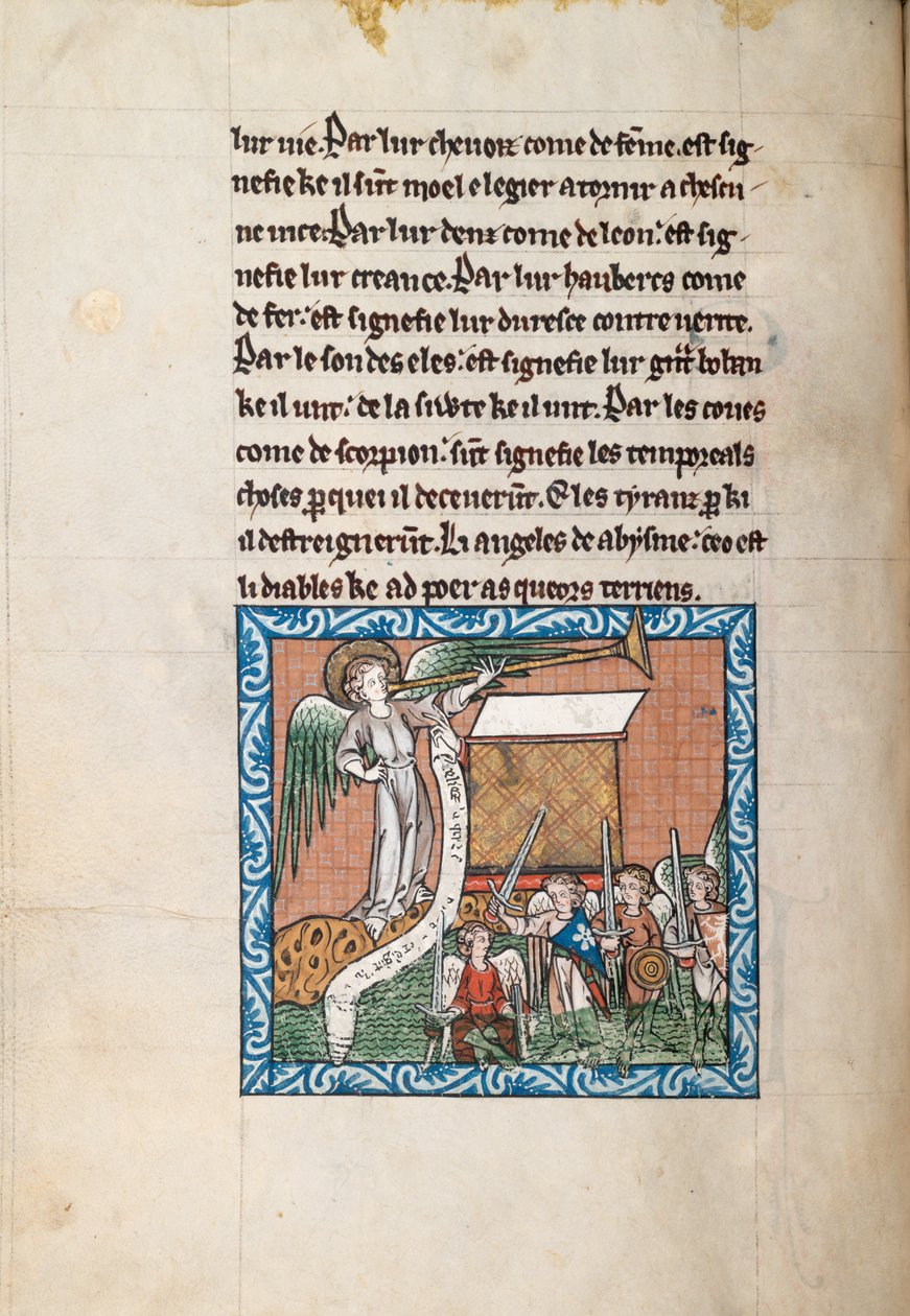 Commentary on the Apocalypse of St John, late 13th century (Ms65 f31v) by French School