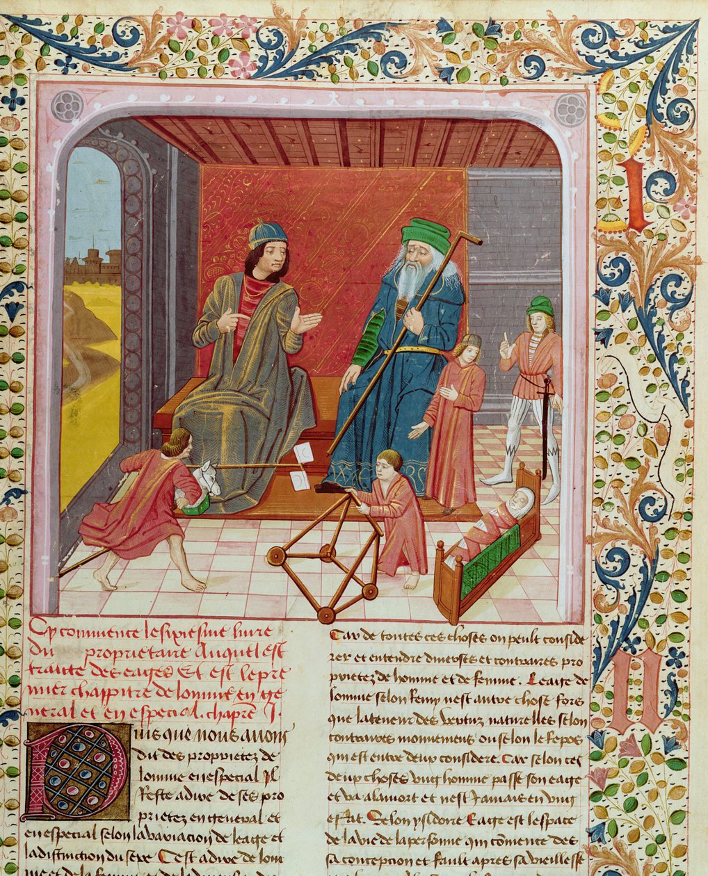 The Six Ages of Man from Des Proprietez des Choses by Bartholomeus Anglicus by French School