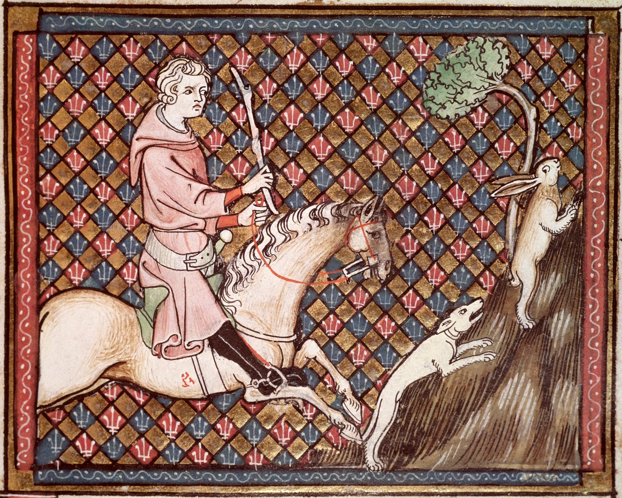 Hunting Hares, from Ovide Moralise written by Chretien Legouais by French School
