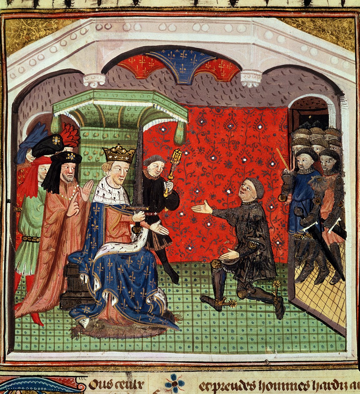 Bertrand du Guesclin before Charles V and his Court by French School