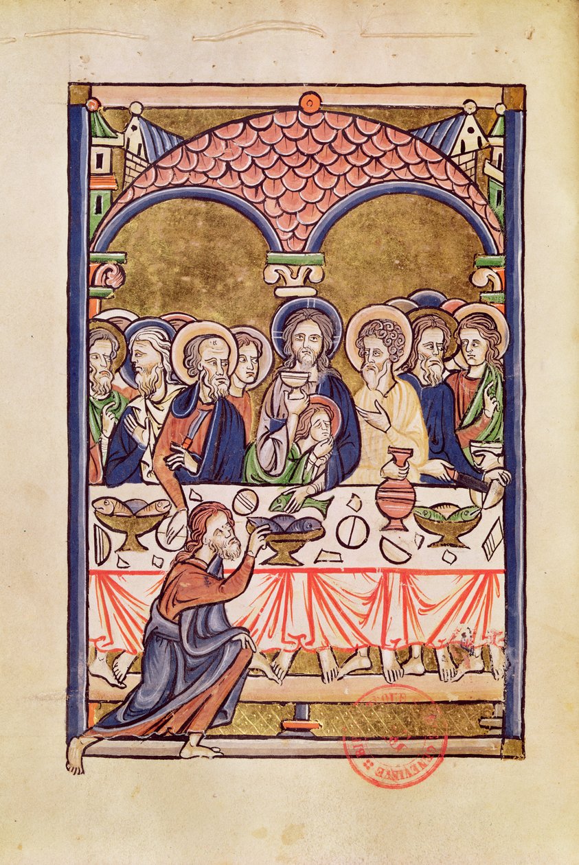 The Last Supper, from a Psalter by French School