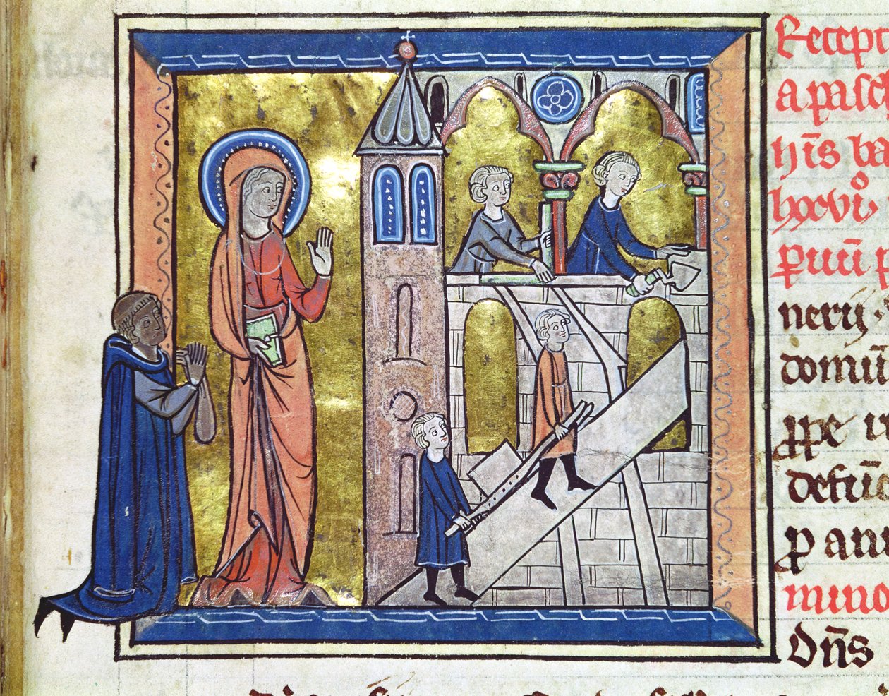 Construction of the Abbey, from the Censier de l