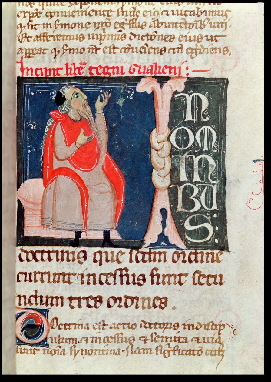 A Scientist, illustration at the beginning of Comments by Aliben Rhodonan on Ars Parva by Galen by French School