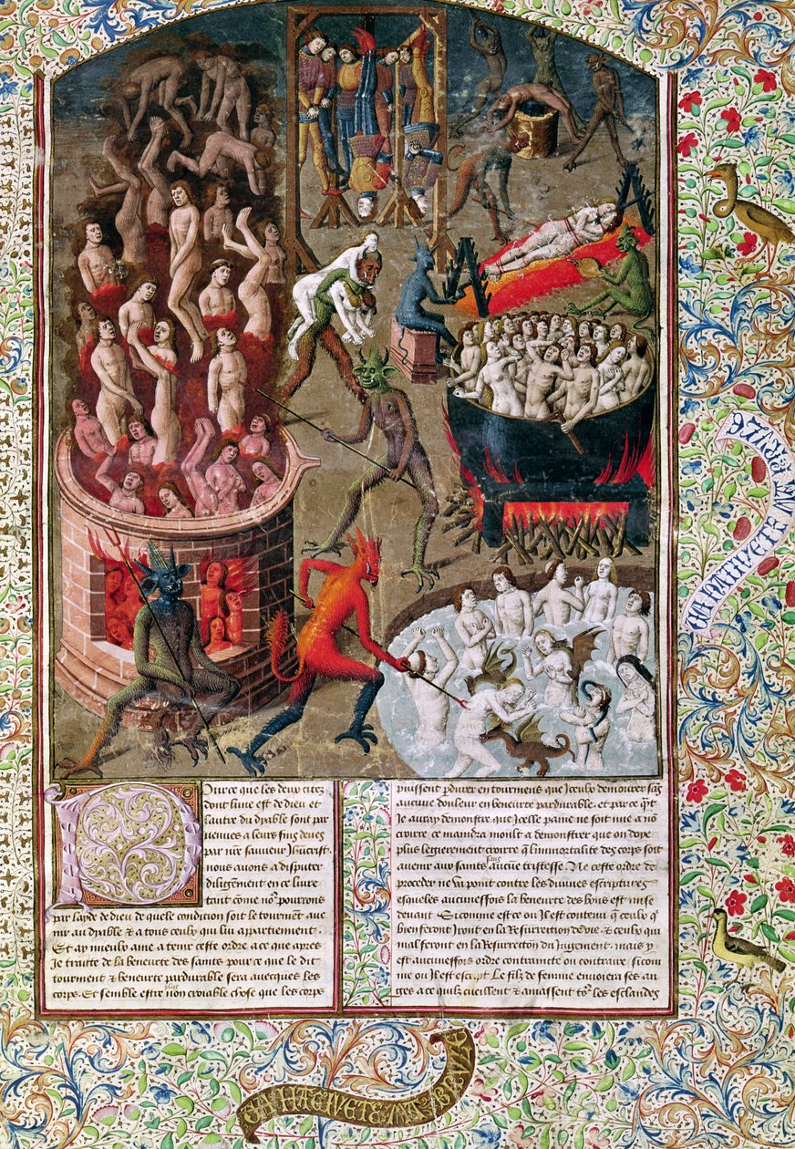 Hell, from the French translation of De Civitate Dei by St. Augustine of Hippo (354-430) by French School