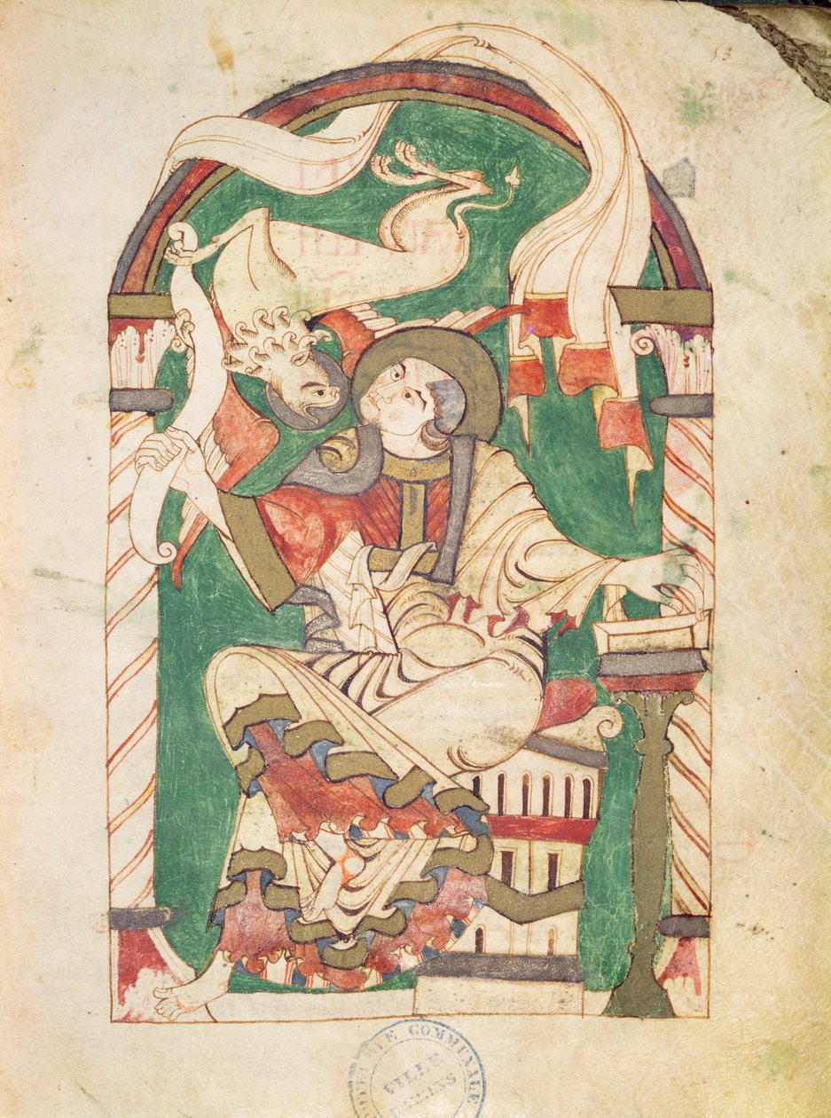 St. Mark, from a gospel from Corbie Abbey by French School