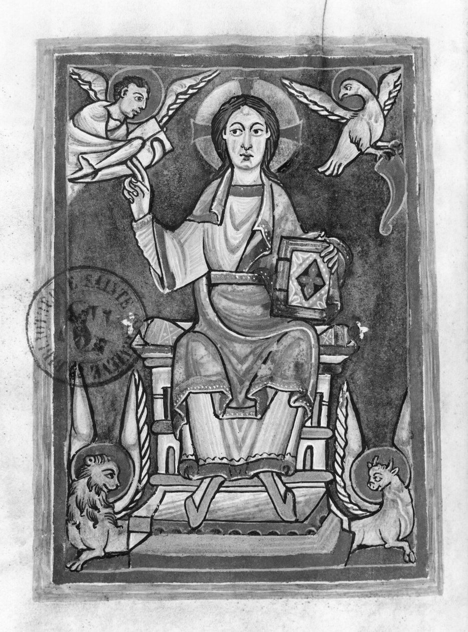 Christ in Majesty, from a Benedictional by French School