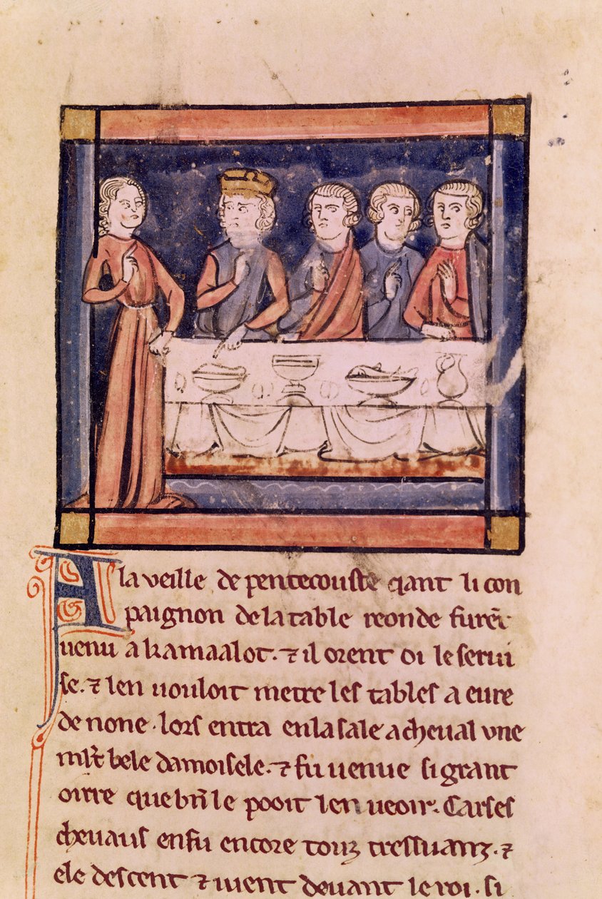 On the Eve of Pentecost, from Livre de Messire Lancelot du Lac by French School