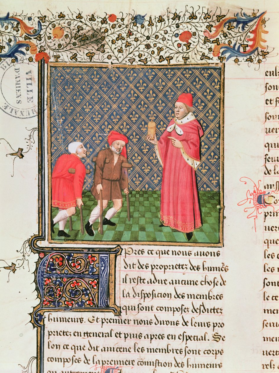 Beggars, from Livre des Proprietes des Choses by Barthelemy l