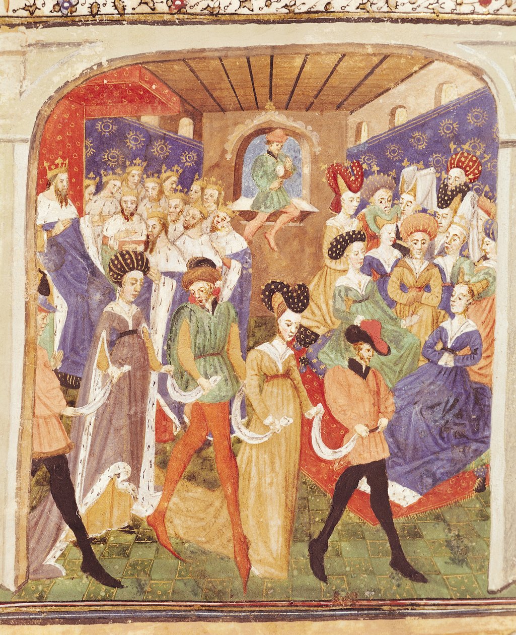 Court Ball, from the Roman du Saint Graal by French School