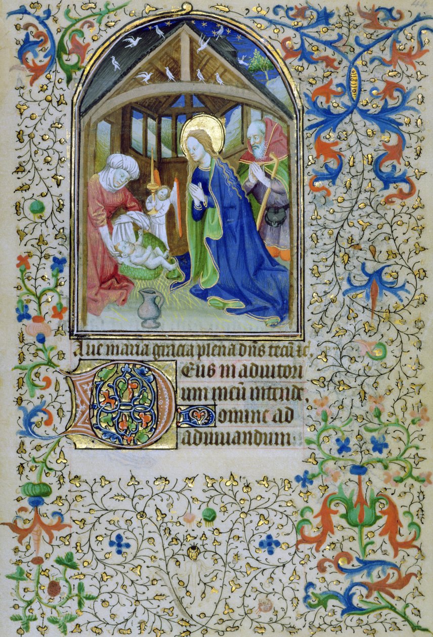 The Virgin and Joseph Adore the Newborn Christ, from a Book of Hours, Amiens by French School
