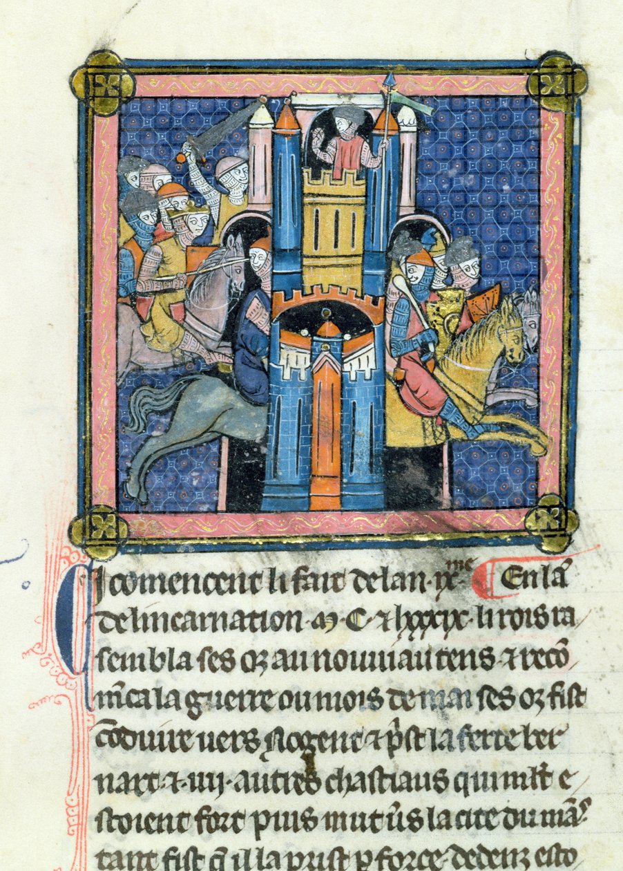 The Taking of Le Mans by Philippe-Auguste (1165-1223) in 1189 by French School