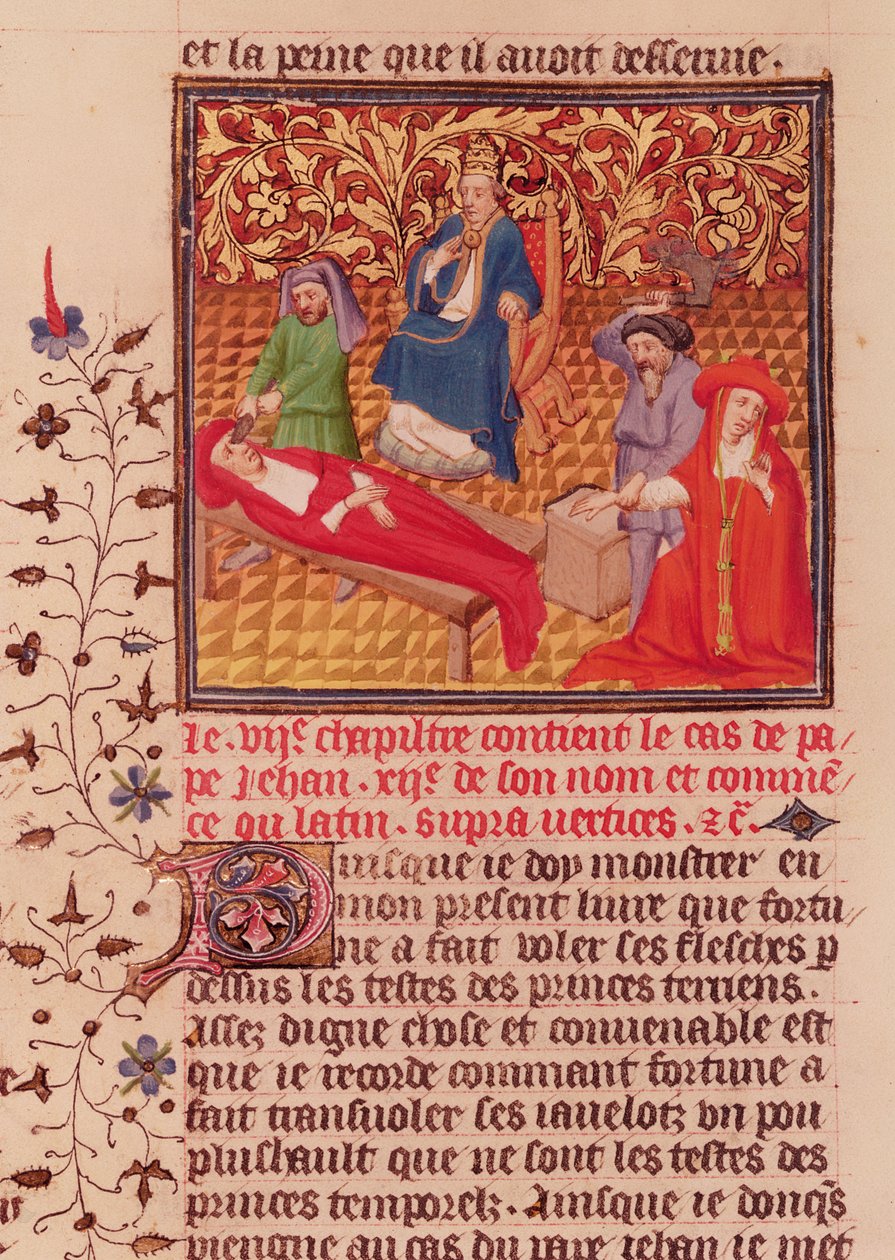 Pope John XII punishing his enemies after his return to Rome in 964 by French School