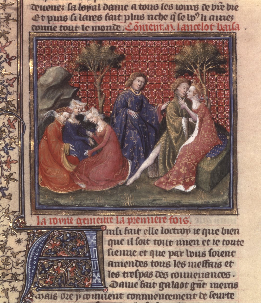 Page from The Quest for the Holy Grail and Arthur