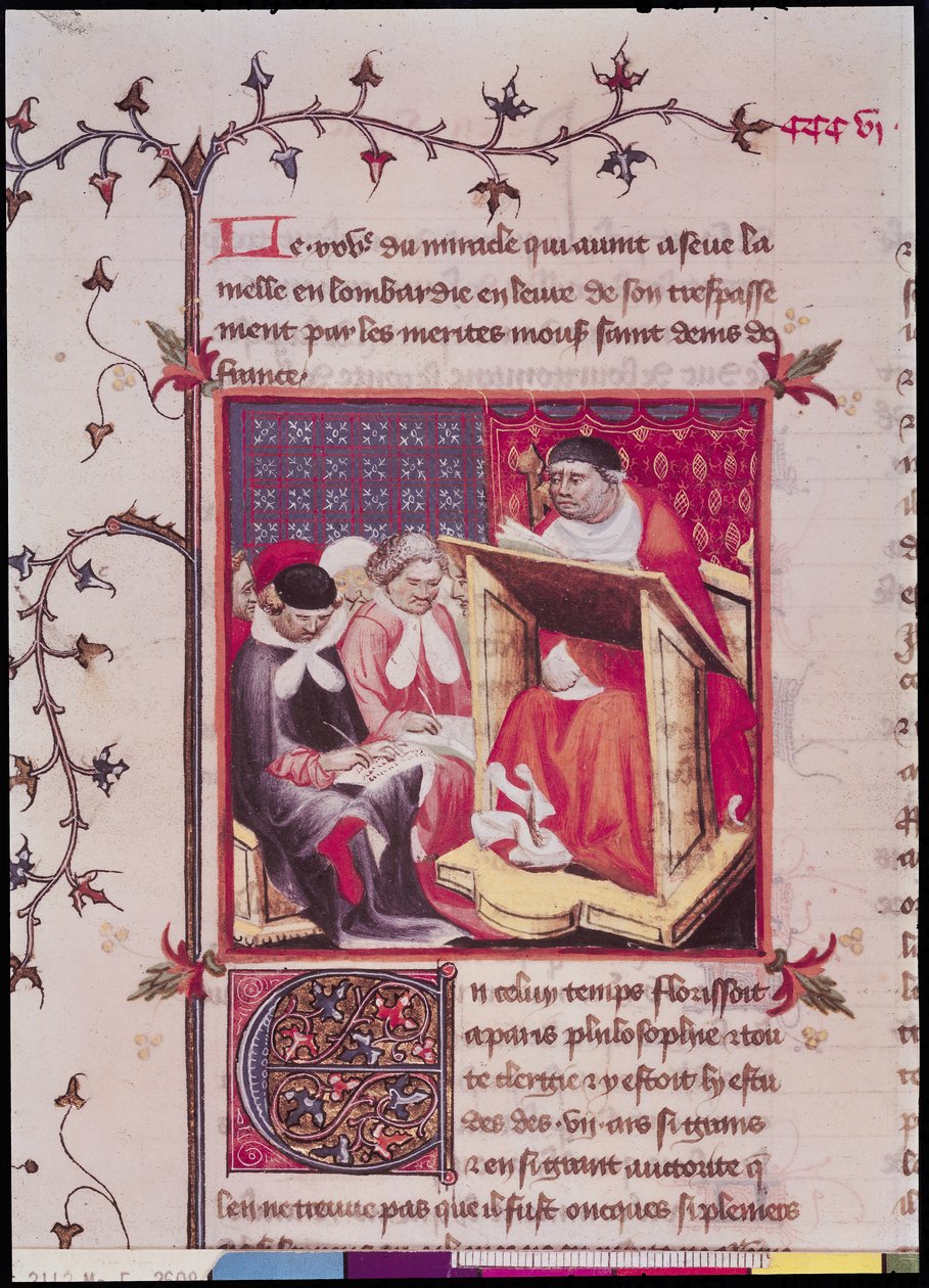A Professor at the University of Paris, from the Grandes Chroniques de France, c.1400 by French School