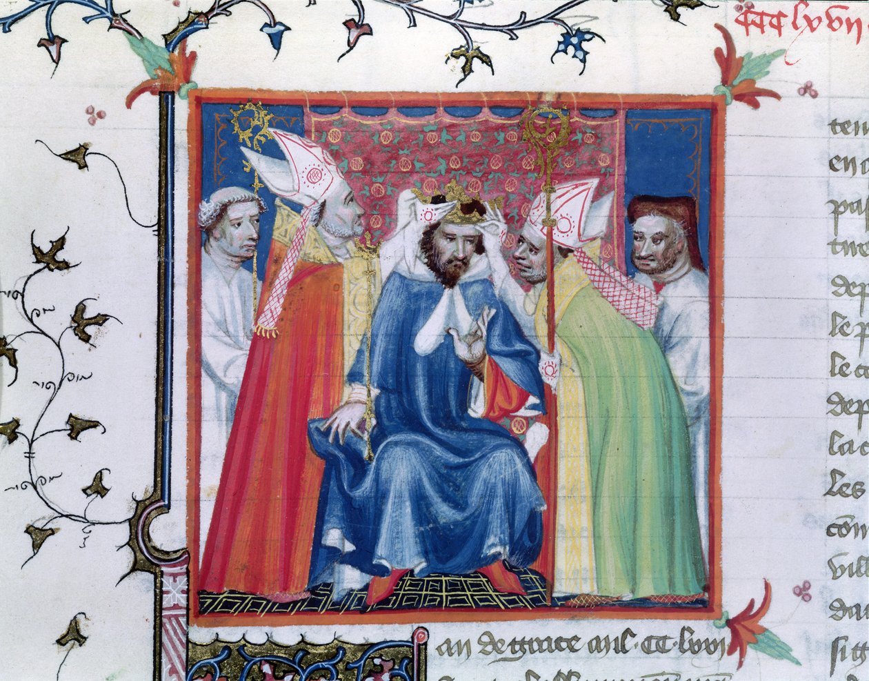 Coronation of Philippe III, from the Grandes Chroniques de France by French School
