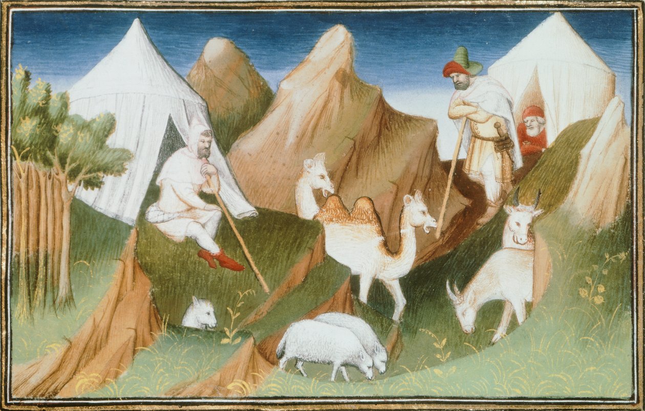 Karachar Nomads with Their Herds, from 'Book of the Wonders of the ...