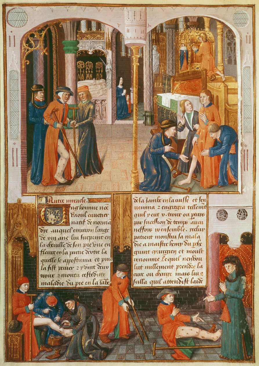Miracles at the Tomb of St. Louis, from Le Livre des Faiz de Monseigneur Saint Louis by French School