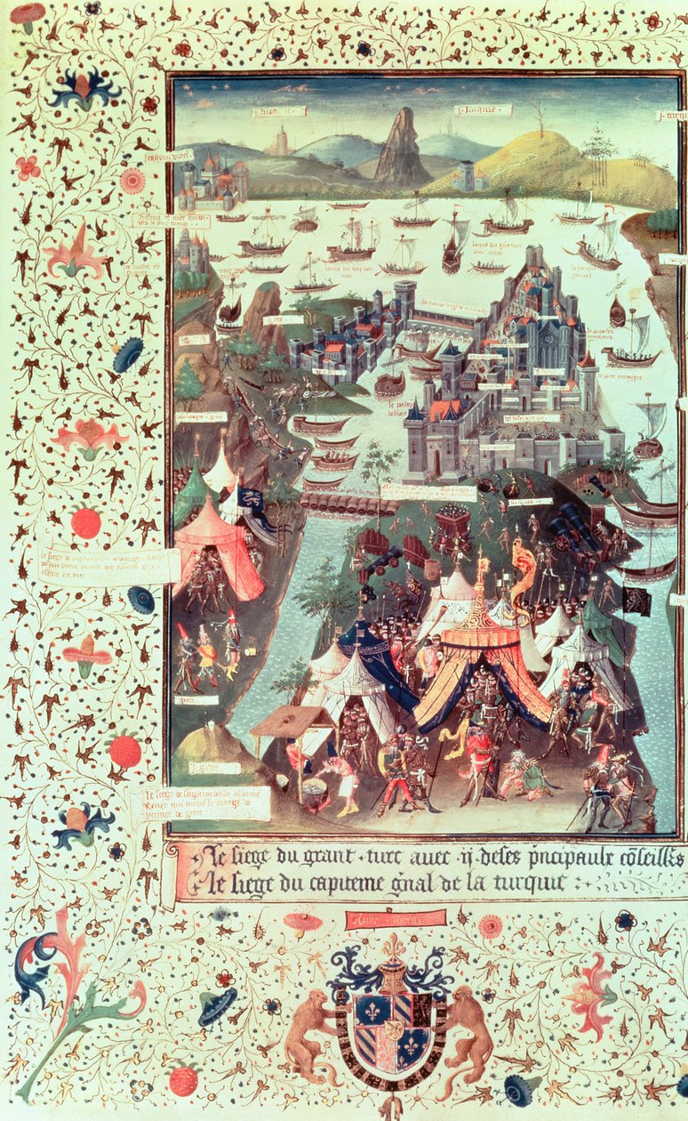 The Siege of Constantinople in 1453, from Le Voyage d