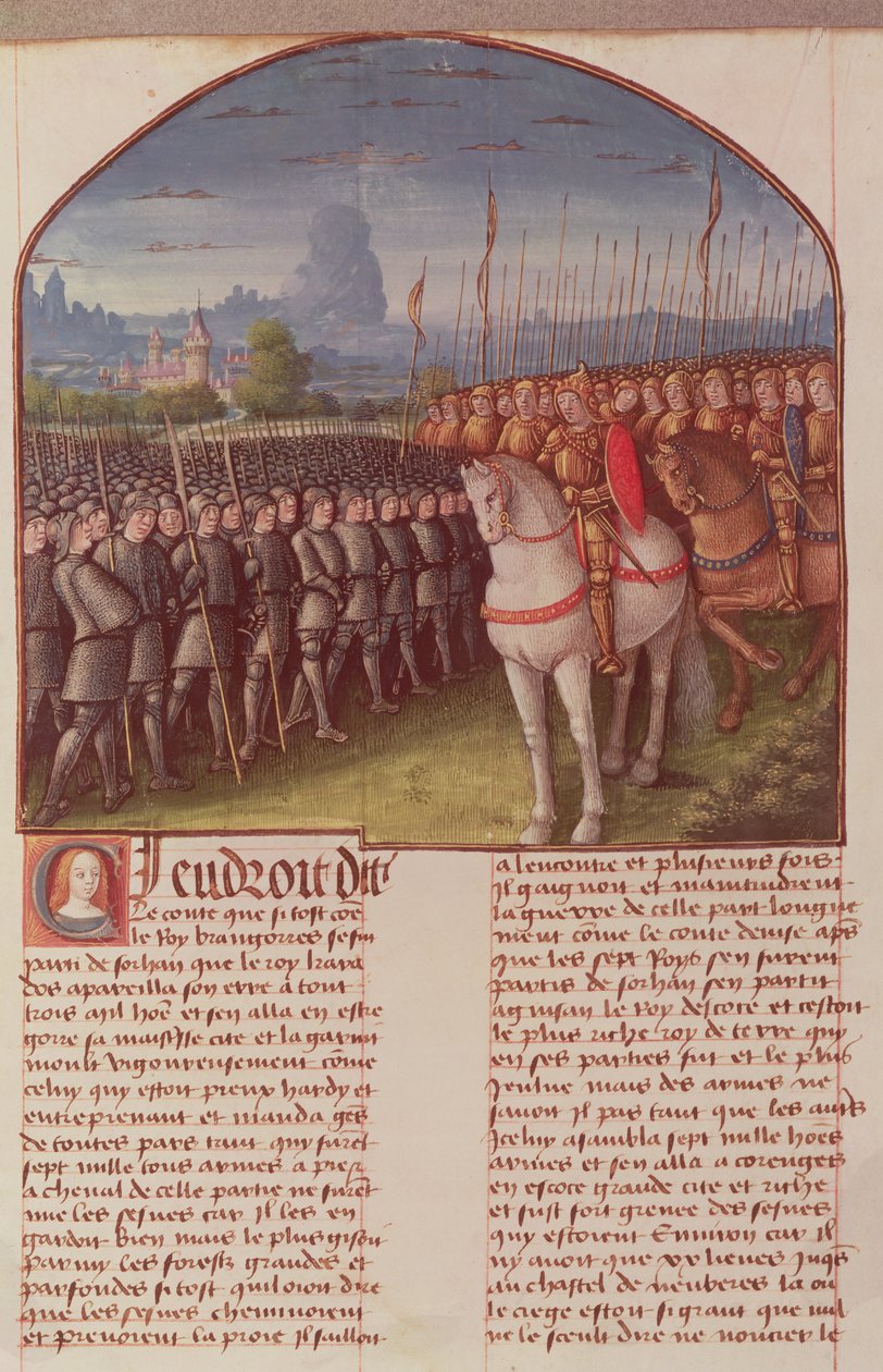 Page from The Story of Merlin by Robert de Boron, c.1482-89 by French School