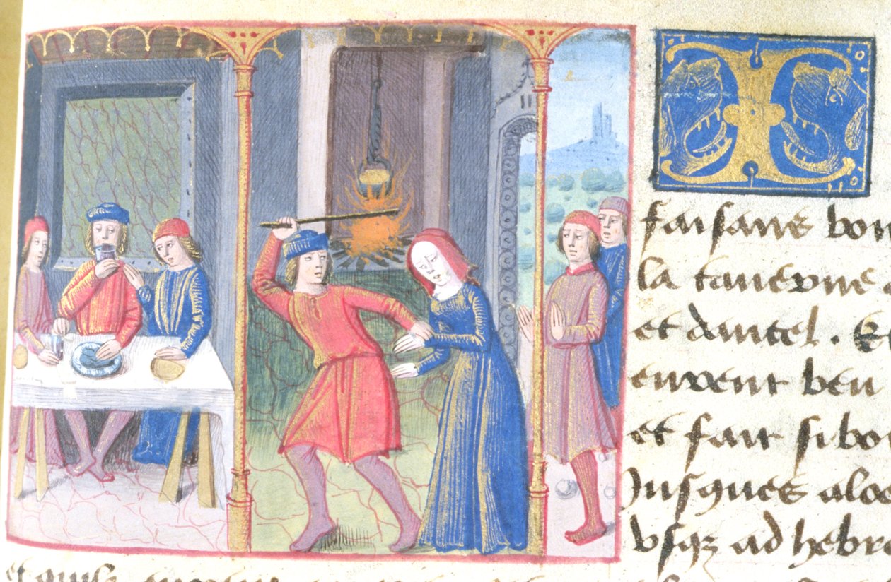 Meal, from Les Cent Nouvelles Nouvelles, 1462 by French School