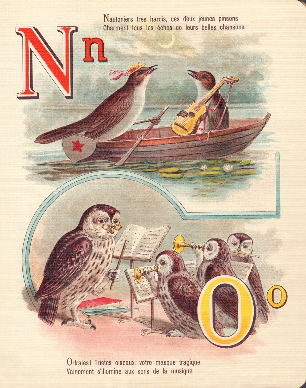 Nightingale, navigation, owl, orchestra by French School