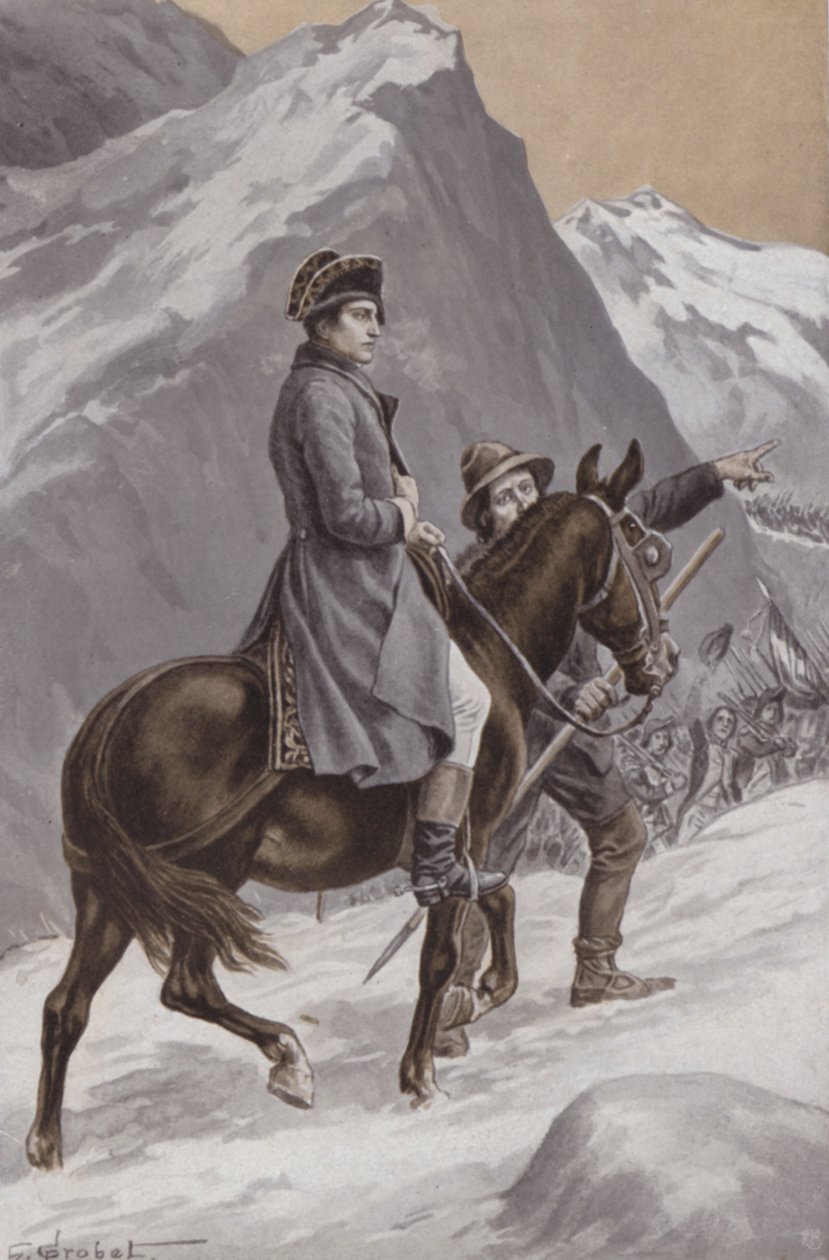 Napoleon Crossing the Alps by French School