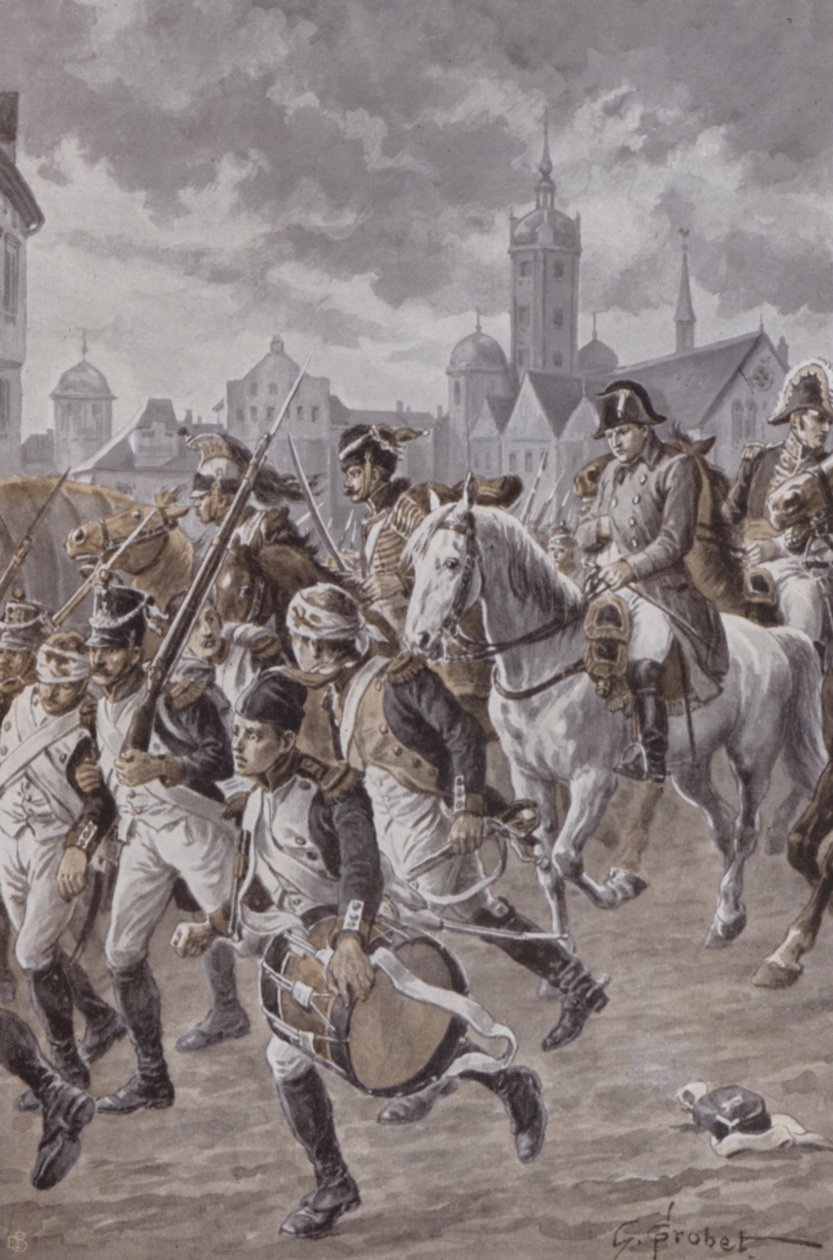Napoleon with His Army by French School