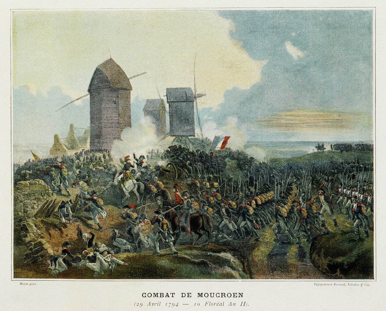 Napoleonic War: Battle of Moucrouan, April 29 by French School
