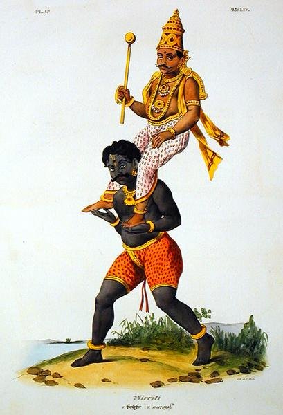 Nirriti, engraved by C. de Motte by French School