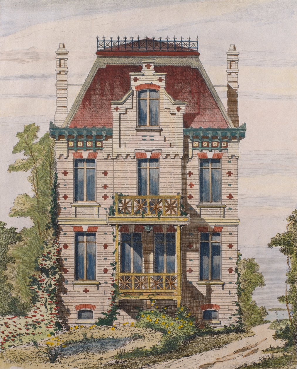 Norman Villa at Villers sur Mer, Normandy by French School