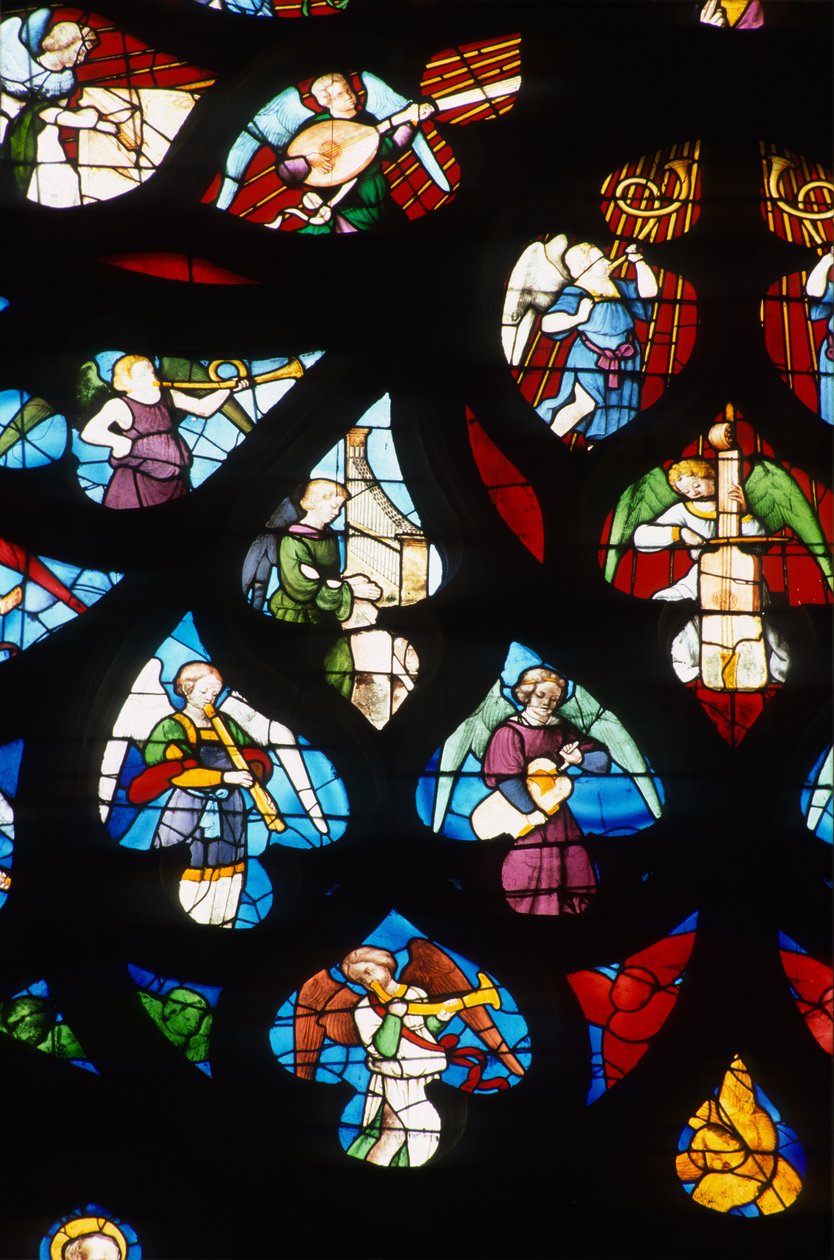 North Rose Window (detail) by French School