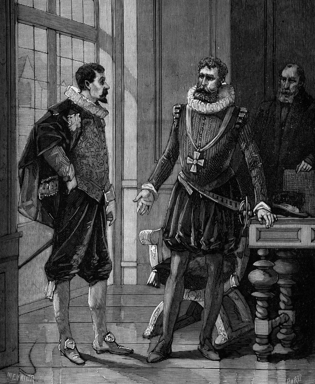 Olivier De Serres (1539 - 1619) French agronomist with Henry IV King of France (1553-1610) by French School