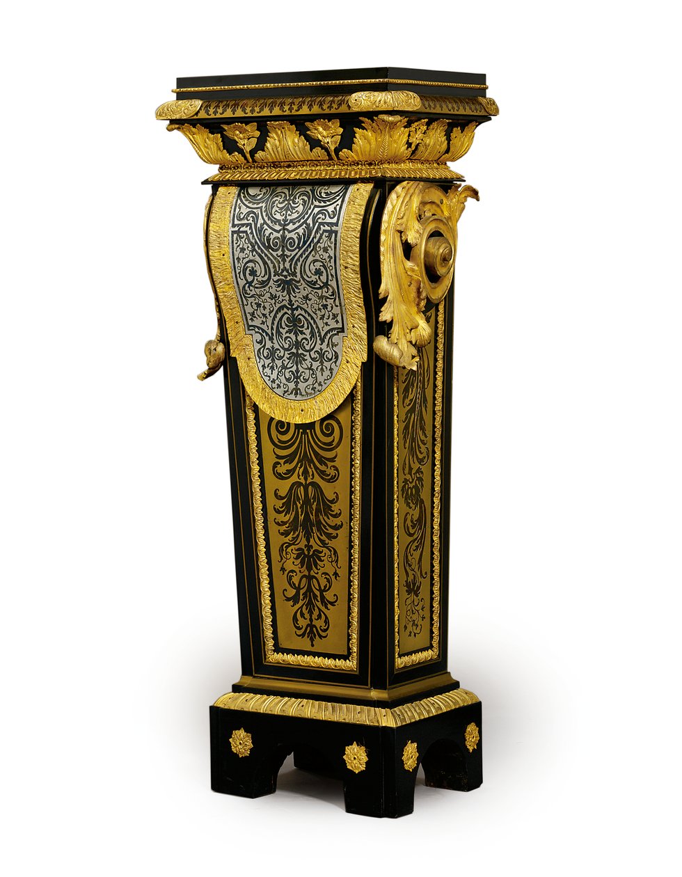 One of a pair of Louis XV marquetry pedestals, possibly commissioned by Claude-Francois Julliot by French School