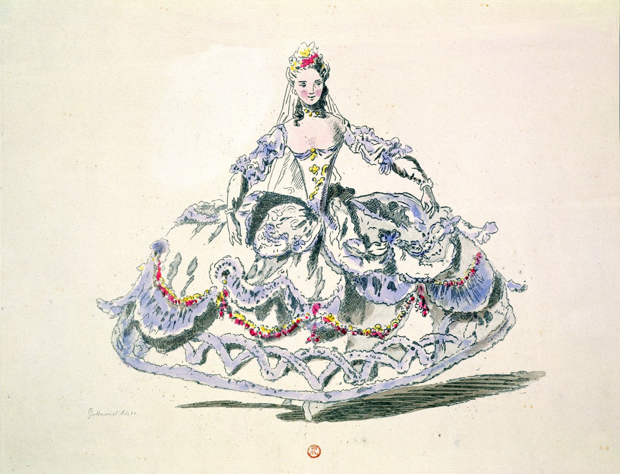 Opera Costume, from the Menus Plaisirs Collection, Facsimile by A. Guillaumot Fils by French School