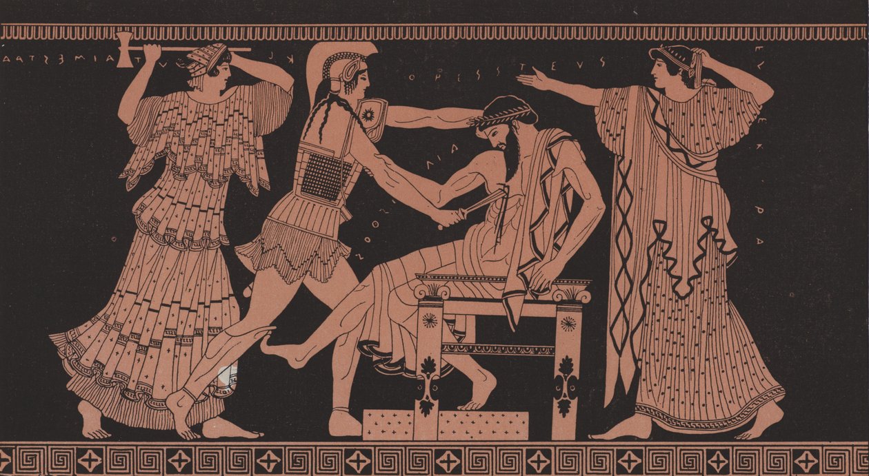 Orestes Killing Aegisthus by French School