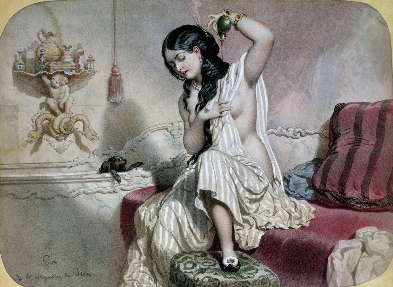Oriental Woman at her Toilet, mid 19th century by French School