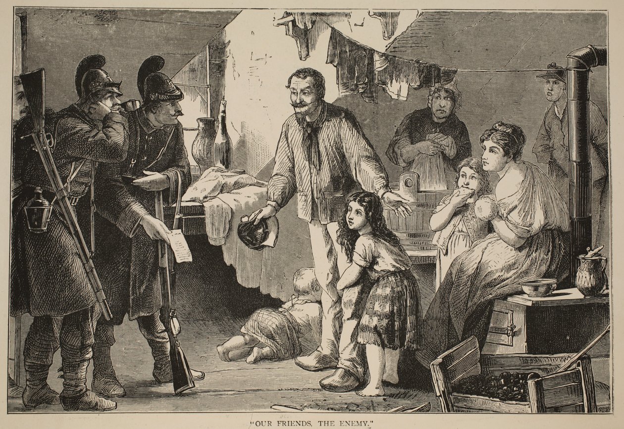 Our friends, the enemy, illustration from Cassells History of the War between France and Germany, 1870-1871 by French School