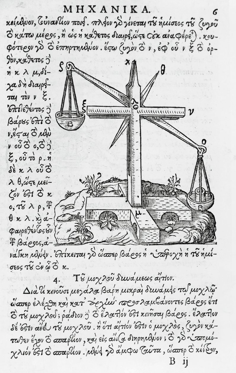 Page from Mhxanika, Reproduction of Greek Manuscript by Aristotle (384-322 BC), Published in Paris by French School