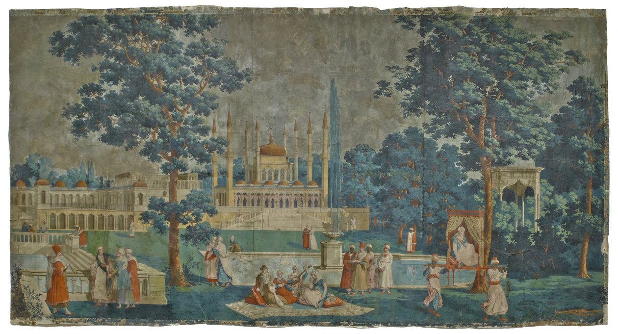 Panel from Les Rives du Bosphore, 1828 by French School