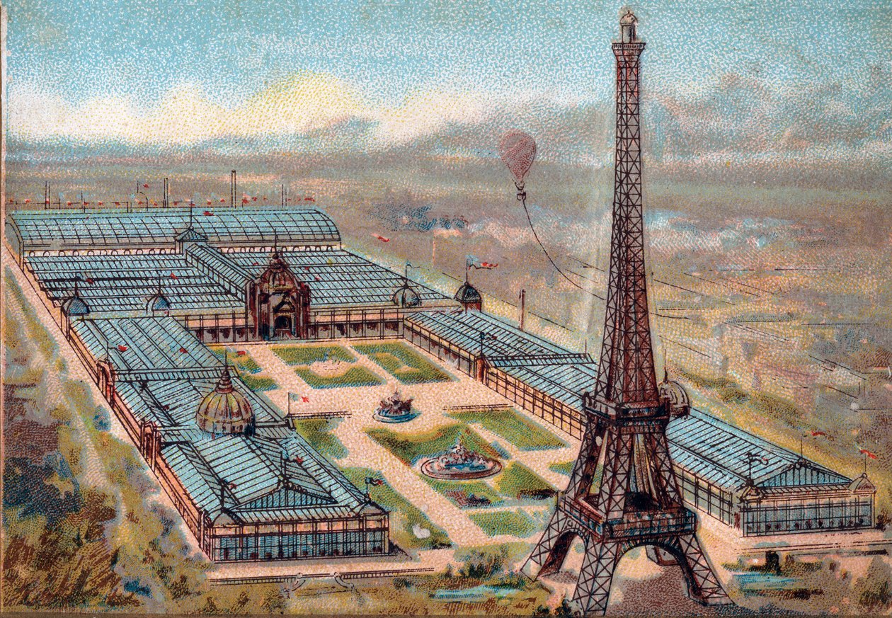 Paris. Universal Exhibition of 1889: Eiffel Tower by French School