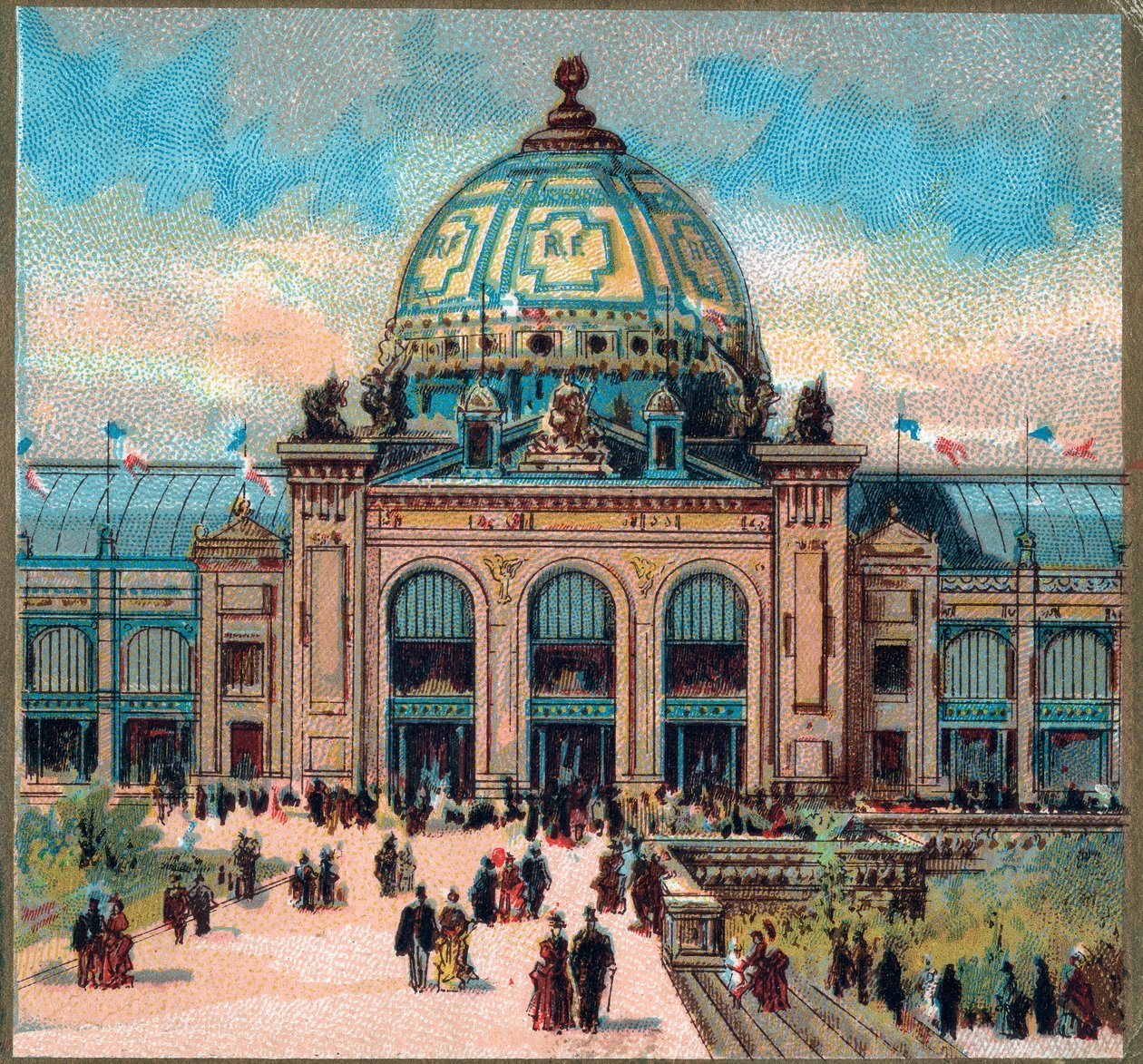 Paris. Universal Exhibition of 1889: View of the Palais des Beaux-Arts by French School